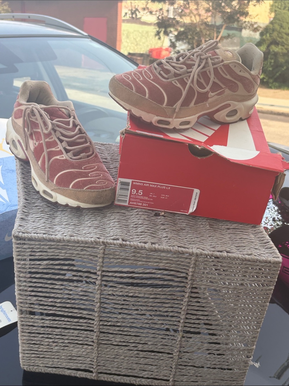 Nike Kids Sneakers in Dusty Rose and Tan